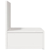 Bedside Table White 42 x 32.5 x 40 cm Solid pine wood 873495