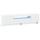 LED TV Cabinet White Engineered Wood 896025