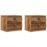 ZNTS Bedside Cabinets 2 pcs Old Wood 50x40x43.5 cm Engineered Wood 856519