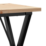 ZNTS Dining Table X-Frame 50x50x75.5 cm Solid Wood Pine and Steel 3282757