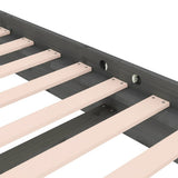 Bed Frame without Mattress Grey Solid Wood Double 819949