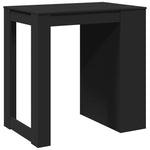 ZNTS Bar Table Black 102x70x103.5 cm Engineered Wood 3309322