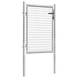 Garden Gate Galvanised Steel 100x100 cm Silver 144756