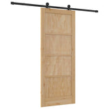 Sliding Door Manual ORKDAL Natural and black 83 x 202 cm 3333476