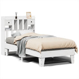 Bed Frame without Mattress White 75x190 cm Small Single Solid Wood Pine 3308868