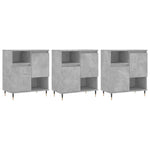 Sideboards 3 pcs Concrete Grey Engineered Wood 3190145