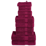 12 Piece Premium Towel Set SOLUND Bordeaux 600 gsm 137573