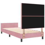 ZNTS Bed Frame Pink 90x200 cm Velvet 3344854