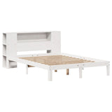 Bookcase Bed without Mattress White 120x200cm Solid Wood Pine 3322514