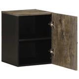 Wall-mounted Bathroom Cabinet Black 38x33x48 cm Solid Wood Mango 4017704