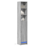 Sideboard with LED Grey Sonoma 36x32.5x200 cm Engineered Wood 852129