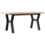 ZNTS Coffee Table Y-Frame 100x50x45.5 cm Solid Wood Pine and Steel 3282776