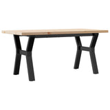 Coffee Table Y-Frame 100x50x45.5 cm Solid Wood Pine and Steel 3282776