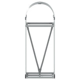 Log Holder Silver 40x45x100 cm Galvanised Steel 364587
