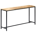 ZNTS Console Table 140x35x76 cm Solid Rough Mango Wood 247815