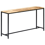 ZNTS Console Table 140x35x76 cm Solid Rough Mango Wood 247815