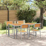 Garden Dining Set 5 pcs Grey and brown 3284369
