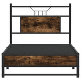 Bed Frame without Mattress Smoked Oak 80x200 cm Engineered Wood 4106899