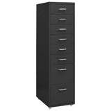 Mobile File Cabinet Anthracite 28x41x109 cm Metal 335923
