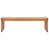 Bench Natural Solid eucalyptus wood 150 cm Durable Bench 47291