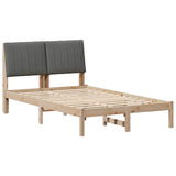 Bed Frame with Headboard Brown 120 x 190 cm Solid Pine Wood 878905