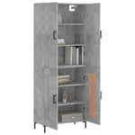 Highboard Concrete Grey 69.5x34x180 cm Engineered Wood 3195791