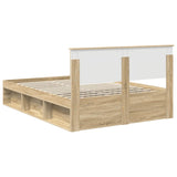 Bed Frame with Headboard Sonoma 140 x 200 cm Solid Pine Wood 3410593