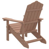 Garden Chair Brown HDPE and Stainless Steel Medium 318639