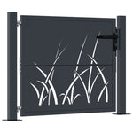 Garden Gate Anthracite 105x80 cm Steel Grass Design 153166