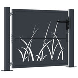 Garden Gate Anthracite 105x80 cm Steel Grass Design 153166