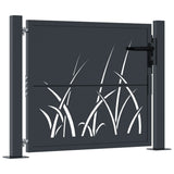 Garden Gate Anthracite 100x75 cm Steel Grass Design 153166