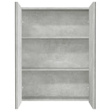 Bathroom Mirror Cabinet 60x15x75 cm MDF Concrete Grey 331528