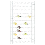 ZNTS Wine Rack for 72 Bottles White Metal 340912