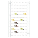 ZNTS Wine Rack for 72 Bottles White Metal 340912