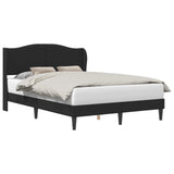 Bed Frame with Headboard Black 135 x 190 cm Faux Leather 42027870