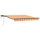 Retractable Awning Yellow and Orange 300 x 250 cm Fabric 3329966