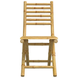 Garden Dining Set Natural Bamboo Bamboo Medium Foldable 3278530