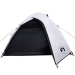 ZNTS Camping Tent Dome 4-Person White Blackout Fabric Waterproof 94338