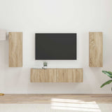 TV Cabinet Set Wall-mounted 2 pcs Sonoma Oak Engineered Wood 3408972