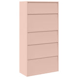 Storage Cabinet 2 pcs Pink 90 x 40 x 175 cm Steel Lockable 3438718