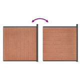 Fence Panel WPC Brown 173x186 cm 4003982