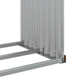 Log Holder Wood Look 120x45x210 cm Galvanised Steel 364582