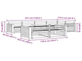 Outdoor Sofa Set 7 pcs Natural Solid Acacia Wood 3373624