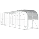 Against Wall Chicken Coop Silver 800 x 200 x 215 cm 3434743