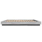 Bed Frame with LED Lights without Mattress Grey Sonoma 200x200cm 3281075