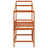 Loft Bed Frame Wax Brown 90 x 190 cm Solid Pine Wood 3422747