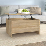Coffee Table Sonoma Oak 80x55.5x41.5 cm Engineered Wood 809677
