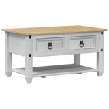 Coffee Table with Drawer White 85 x 50 x 45 cm Solid Pine Wood 42024940