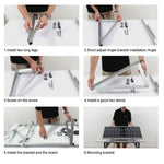 ZNTS Solar Panel Brackets Adjustable Angle Mounting Frame Shed Boat Ground Mount M 79372870