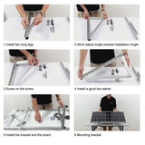 ZNTS Solar Panel Brackets Adjustable Angle Mounting Frame Shed Boat Ground Mount M 79372870